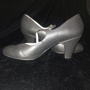 Black Mary Jane type heel